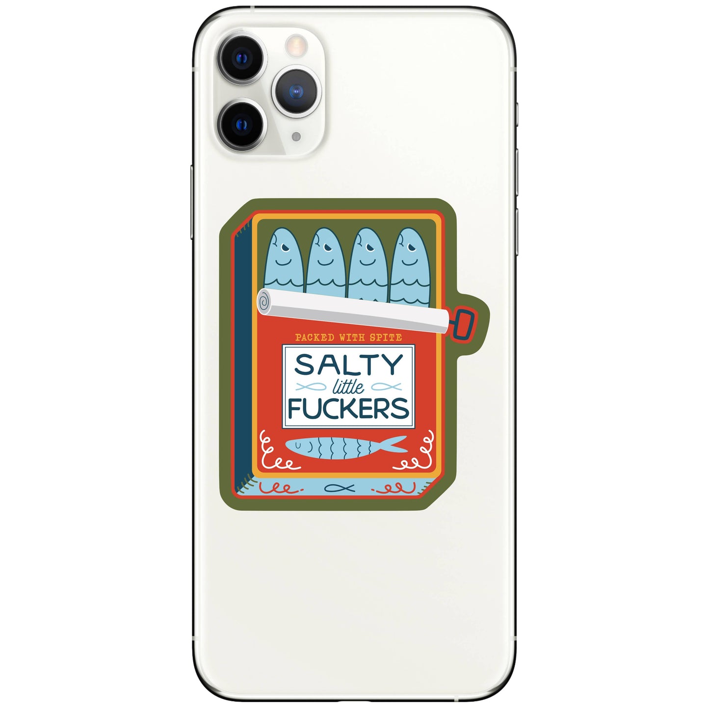 Salty Sardines Fish Funny Swear High Quality Vinyl Sticker