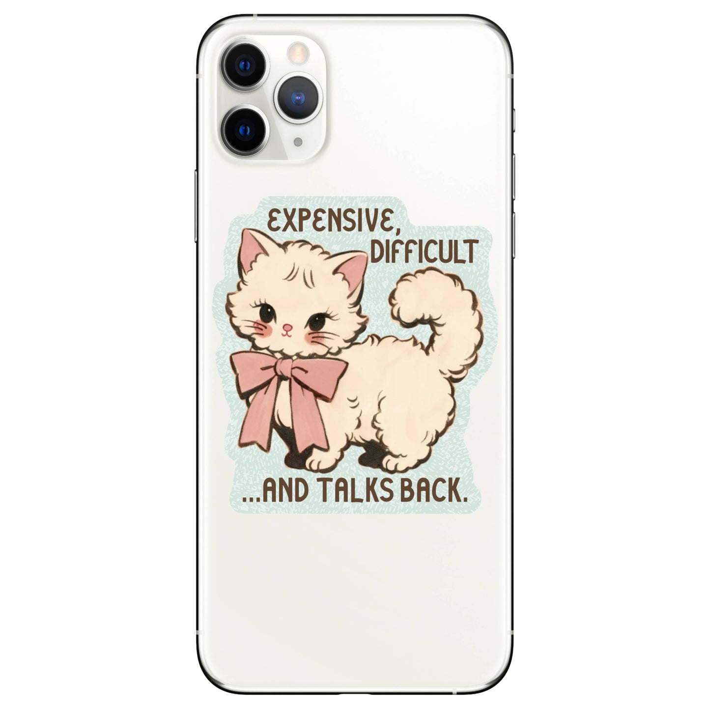 Expensive Difficult Kitty Cat High Quality Vinyl Sticker