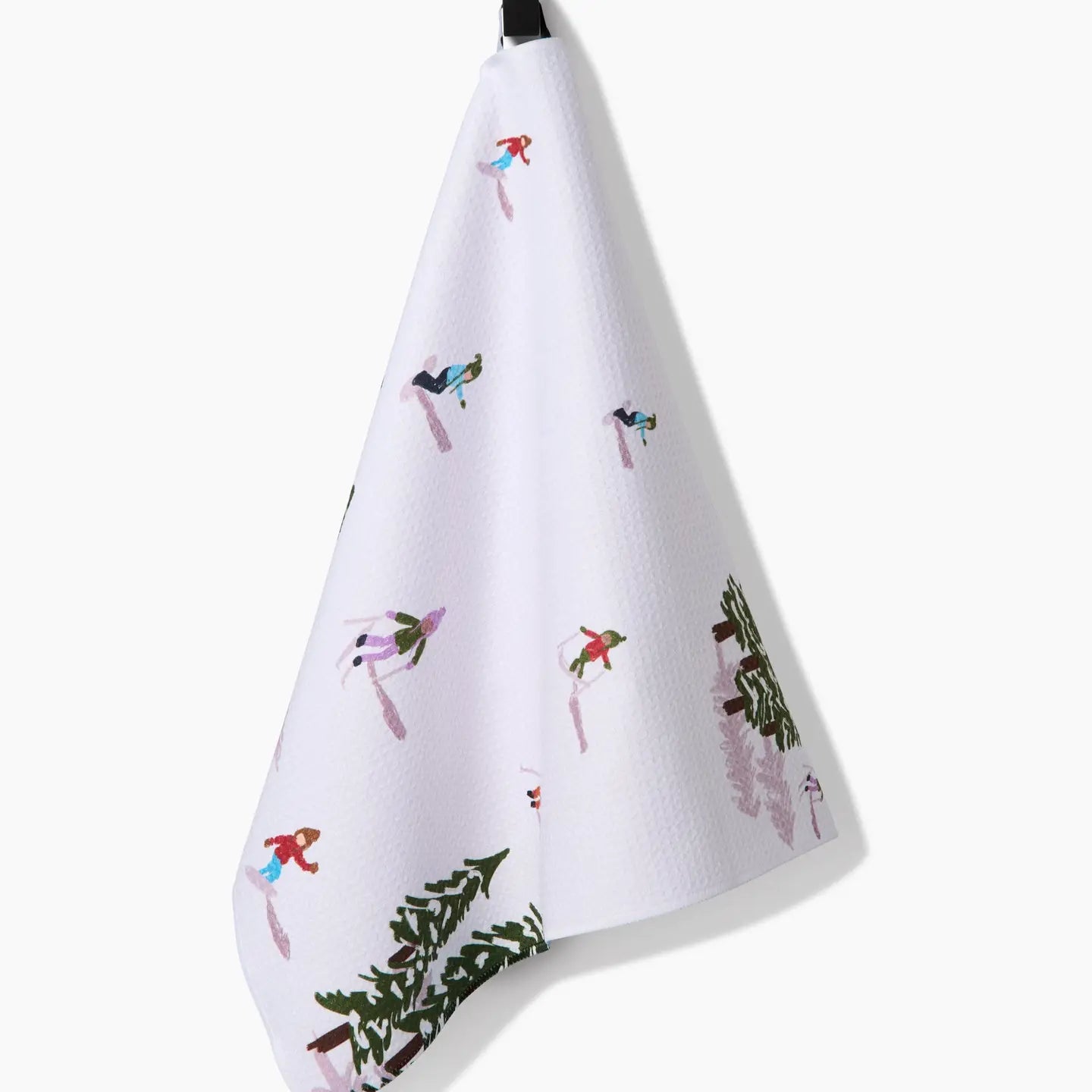 Winter Skiing Trip Tea Towel