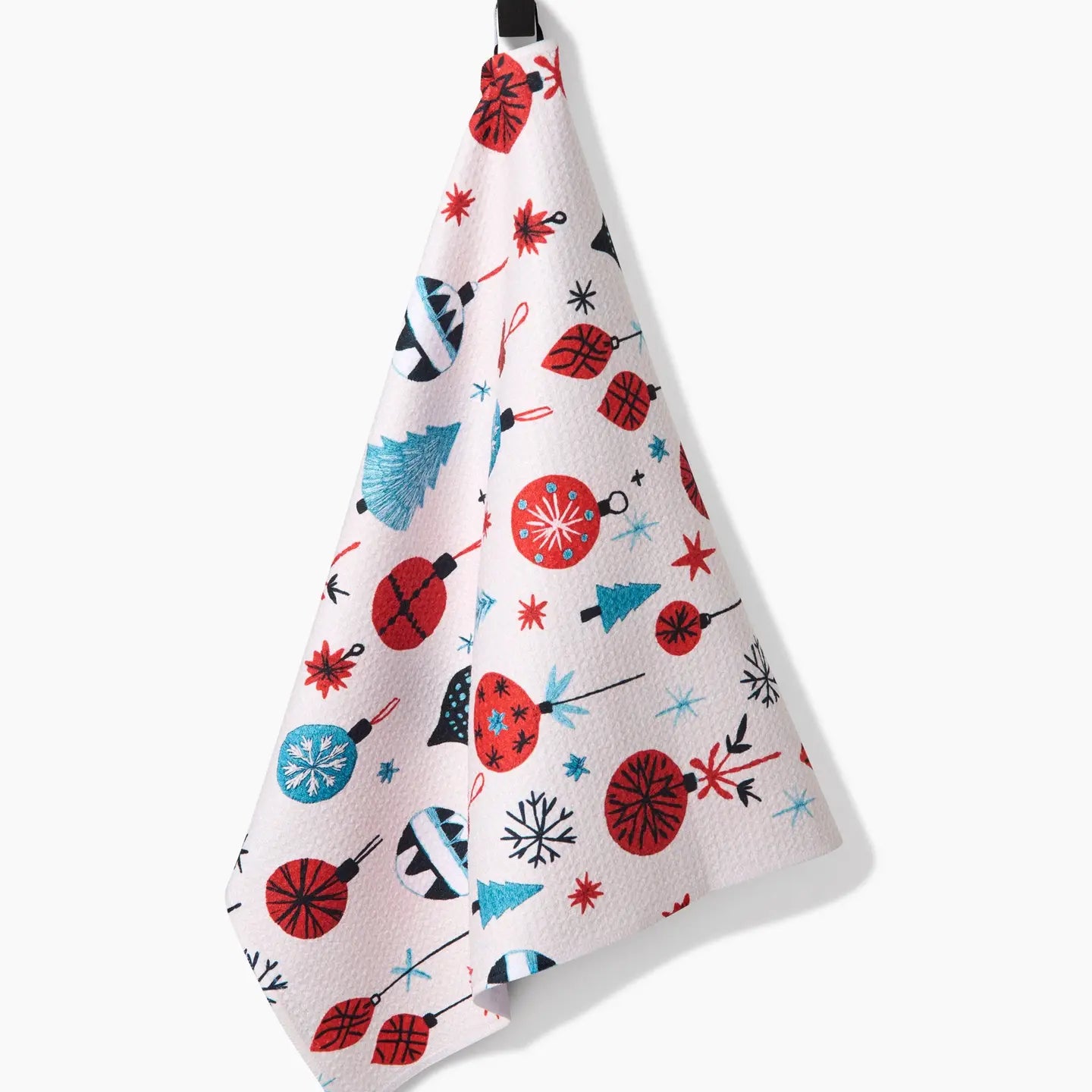 Embroidered Ornaments Tea Towel