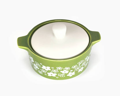 Pyrex-Inspired Spring Blossom Casserole Ceramic Trinket Box