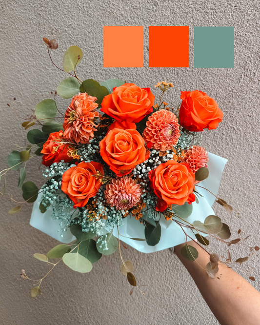 The Showgirl- Designer's Choice Wrapped Vase Arrangement