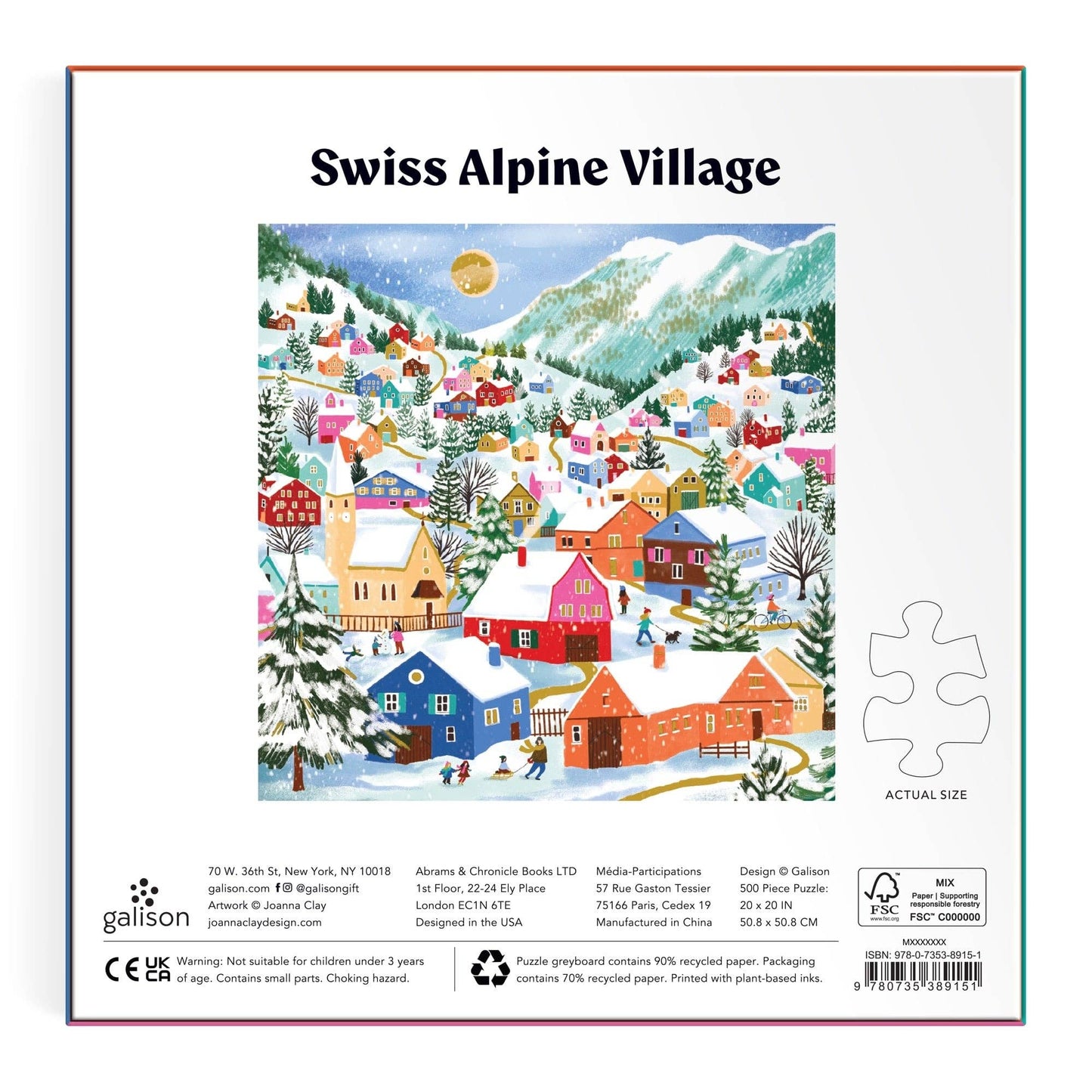 Swiss Alpine Village 500 Piece Foil Puzzle