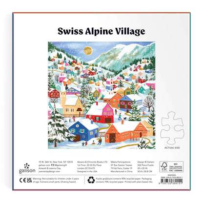 Swiss Alpine Village 500 Piece Foil Puzzle