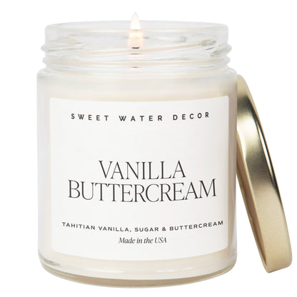 Vanilla Buttercream 9 oz Soy Candle - Home Decor & Gifts