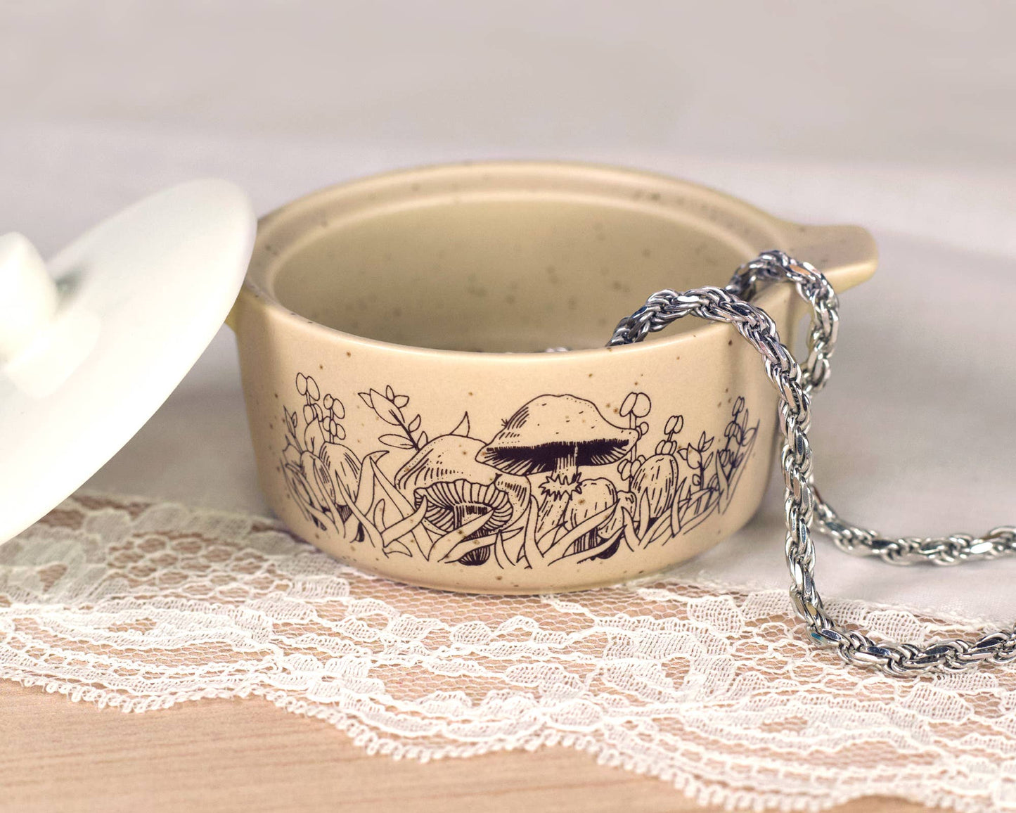 Pyrex-Inspired Forest Fancies Casserole Ceramic Trinket Box