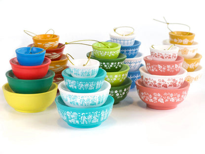 Mini Pyrex-Inspired Bowl Ornament | Retro Christmas Decor