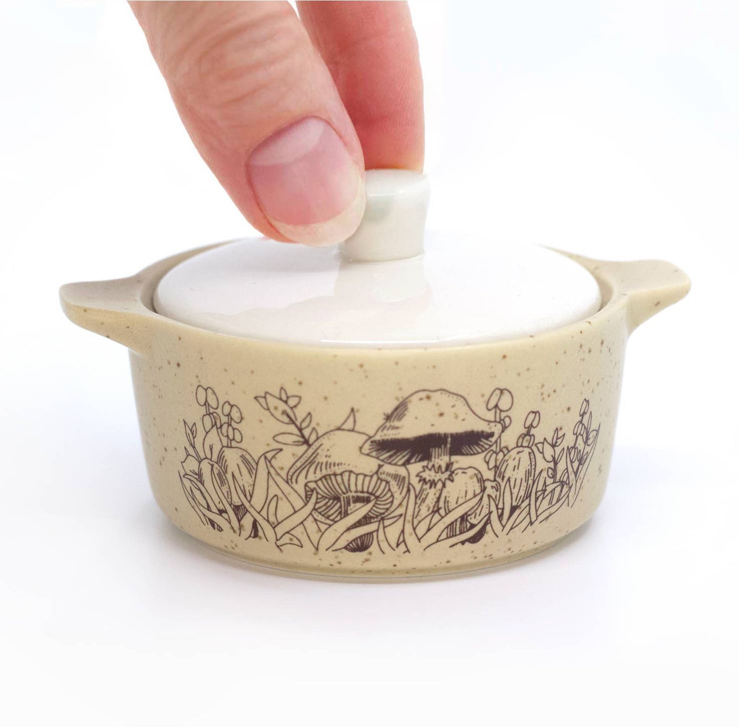 Pyrex-Inspired Forest Fancies Casserole Ceramic Trinket Box