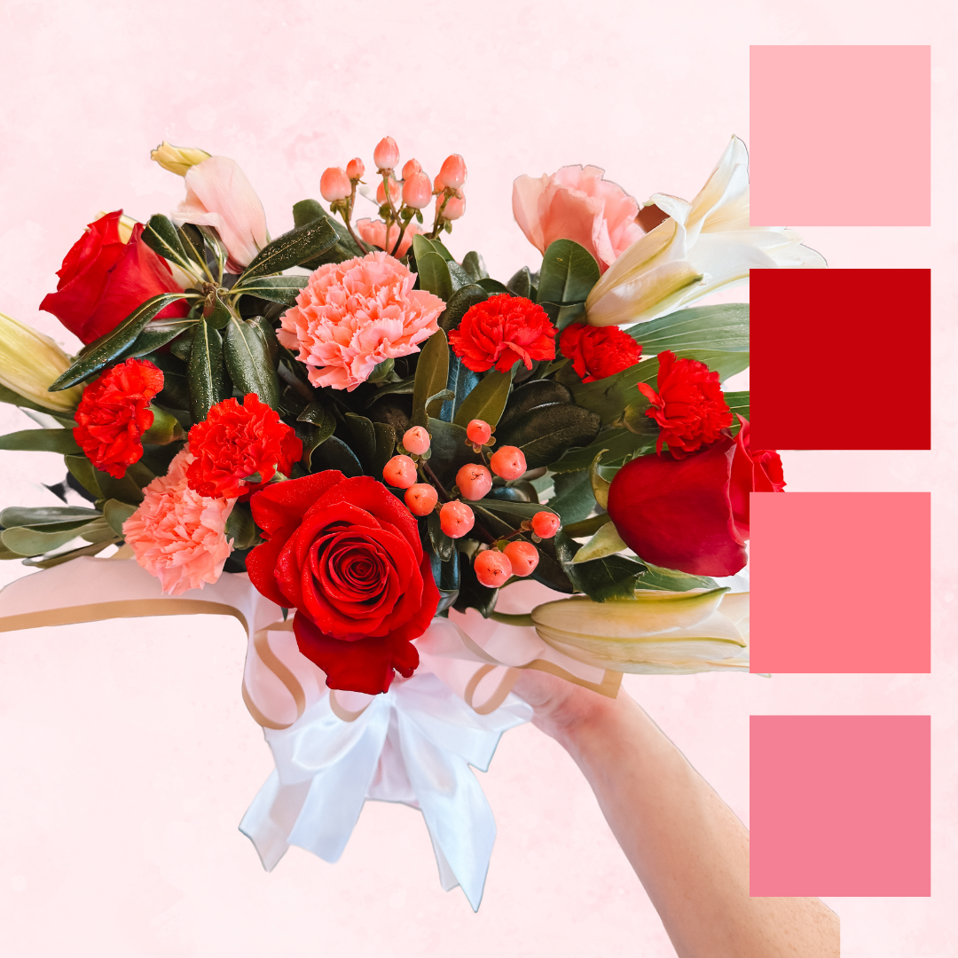 XOXO- Red & Pink Designer’s Choice Flower Arrangement