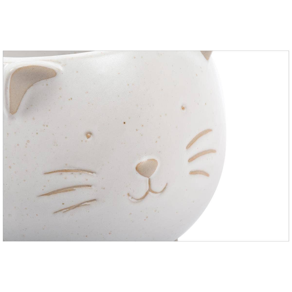 Cat Ceramic Planter- 4.75in Diameter x 4in Height