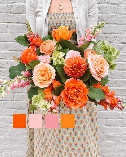 Bold Tones- Designer's Choice Wrapped Vase Arrangement
