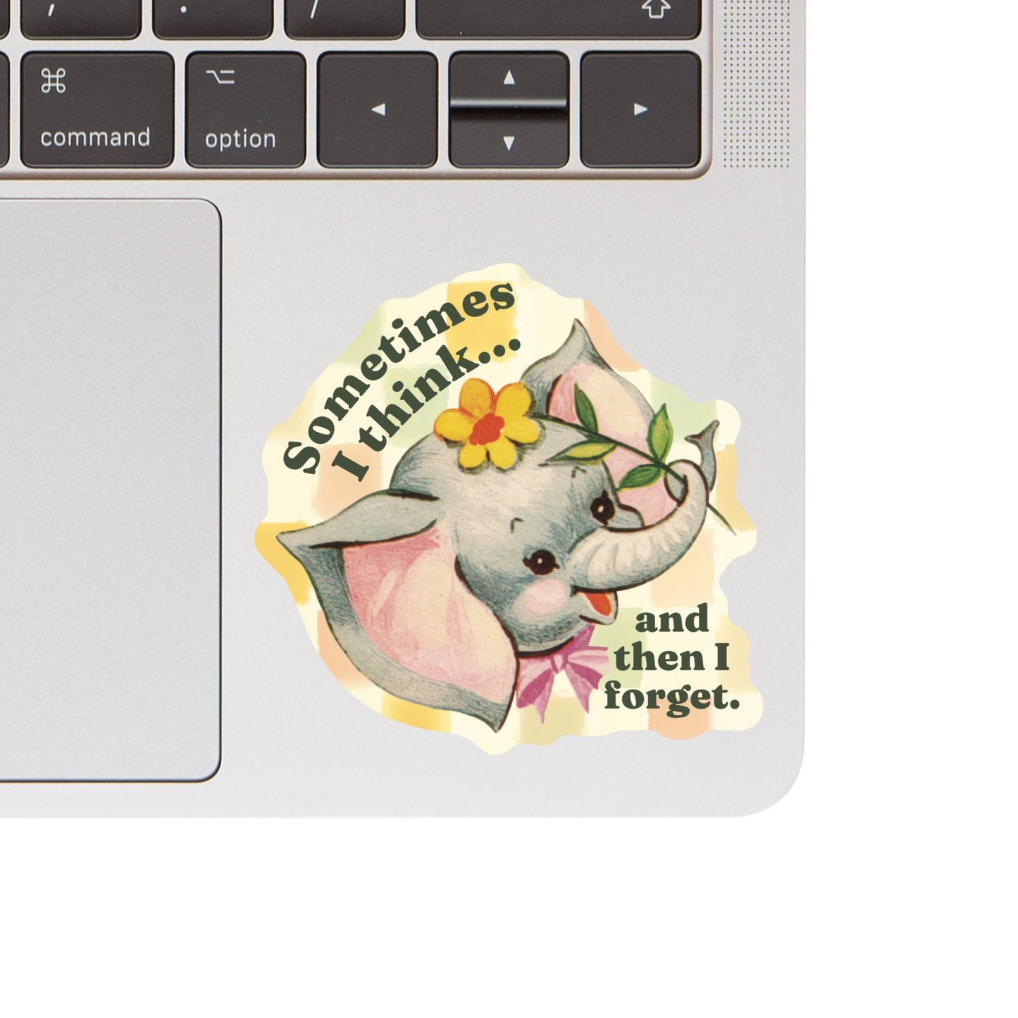 I Think and Forget Elephant Funny High Quality Vinyl Sticker
