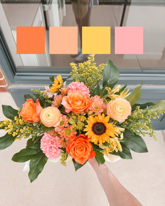 The Frankie- Designer's Choice Wrapped Vase Arrangement