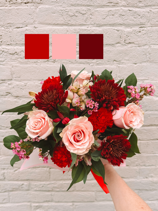 Wine & Dine- Designer's Choice Wrapped Vase Arrangement