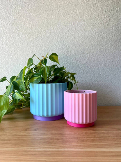 Rainbow 3-Piece Set – Bold Colorful Planters (3", 4", 5")