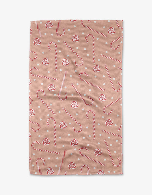 Pink Peppermint Tea Towel - Geometry