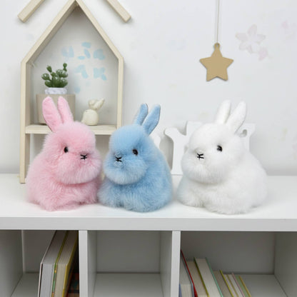 NEW! Alpaca Stuffed Animal - Bunny - Micro 6" WHITE