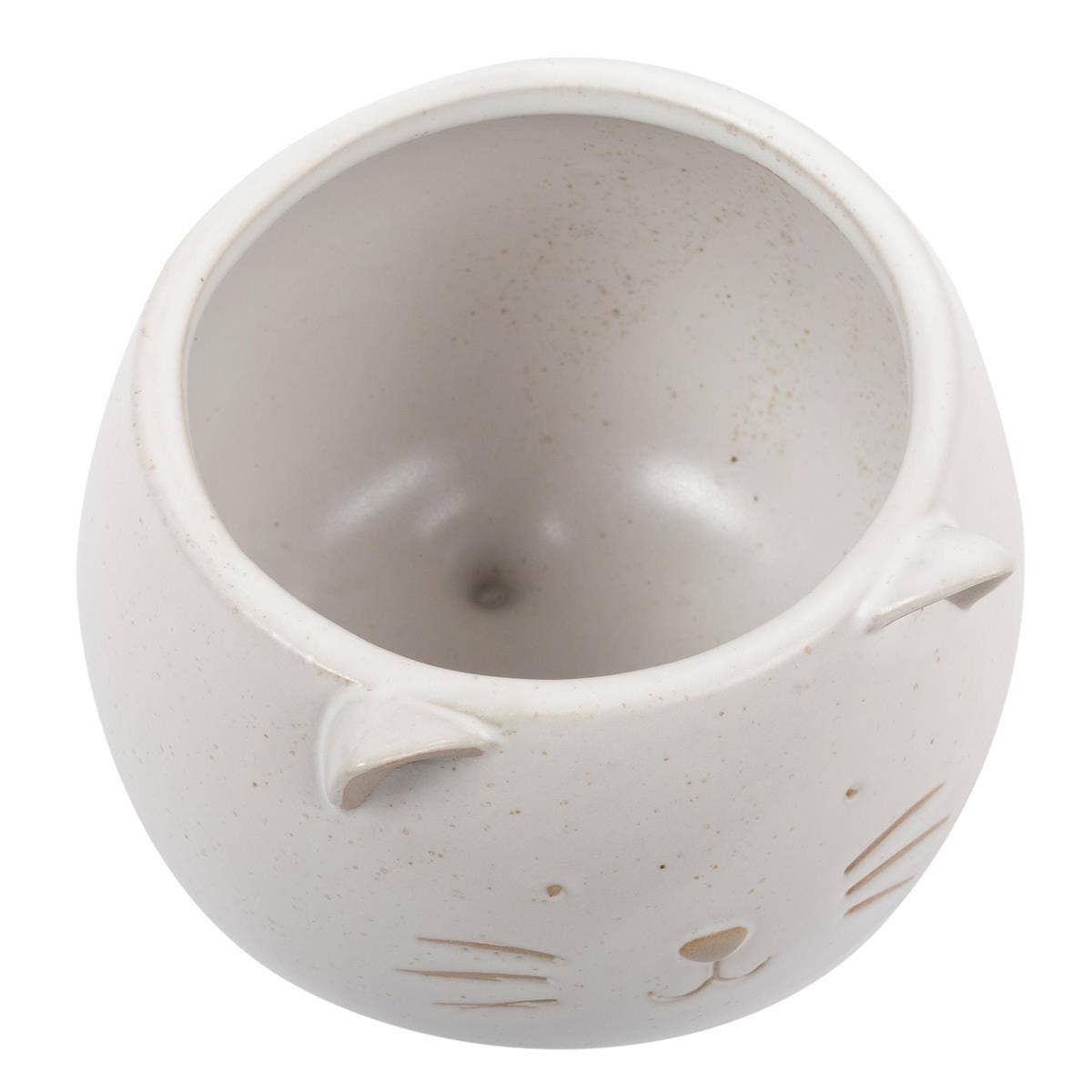 Cat Ceramic Planter- 4.75in Diameter x 4in Height