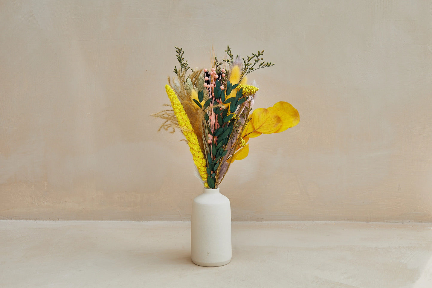 Petite Dried Flower Bouquet- Yellow