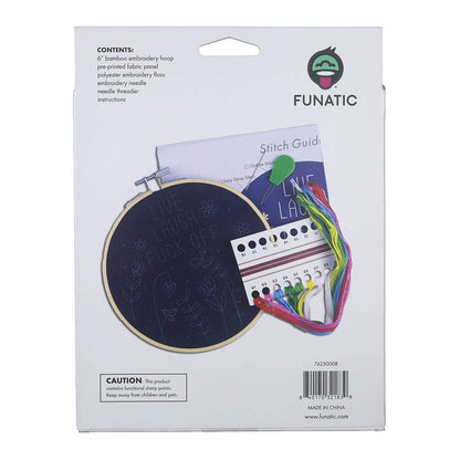 Live Laugh Fuck Off Embroidery Kit | Funatic