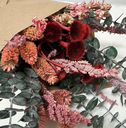 Ruby Wildflower Dried Bouquet