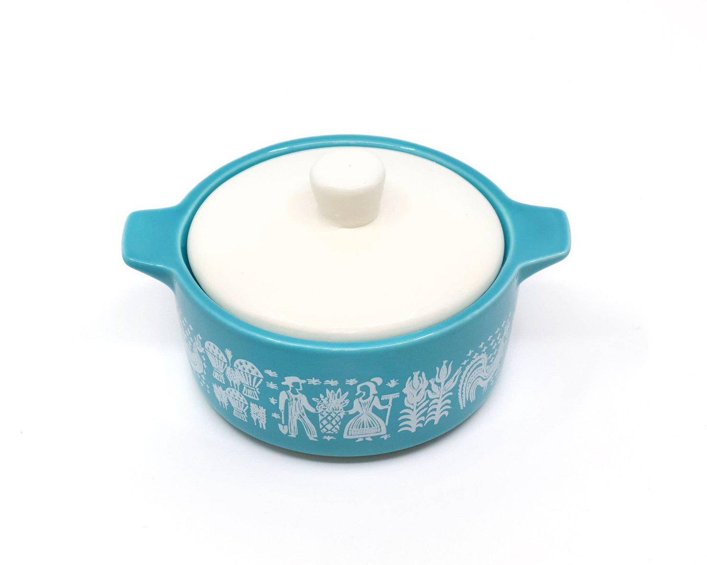 Pyrex-Inspired Butterprint Casserole Ceramic Trinket Box