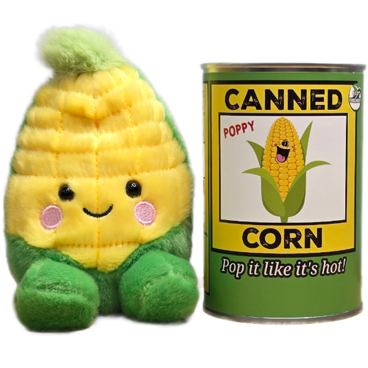 Canned Corn | Stuffed Animal Plush w/Funny Jokes