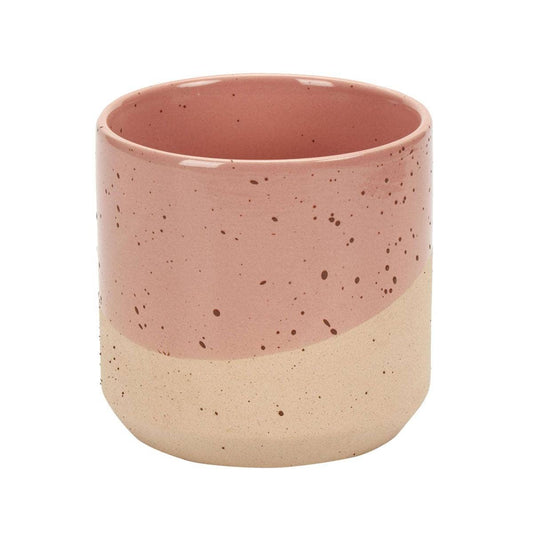 Blush Pink Design Dipped Glaze Planter/Plant Pot- 5.1in