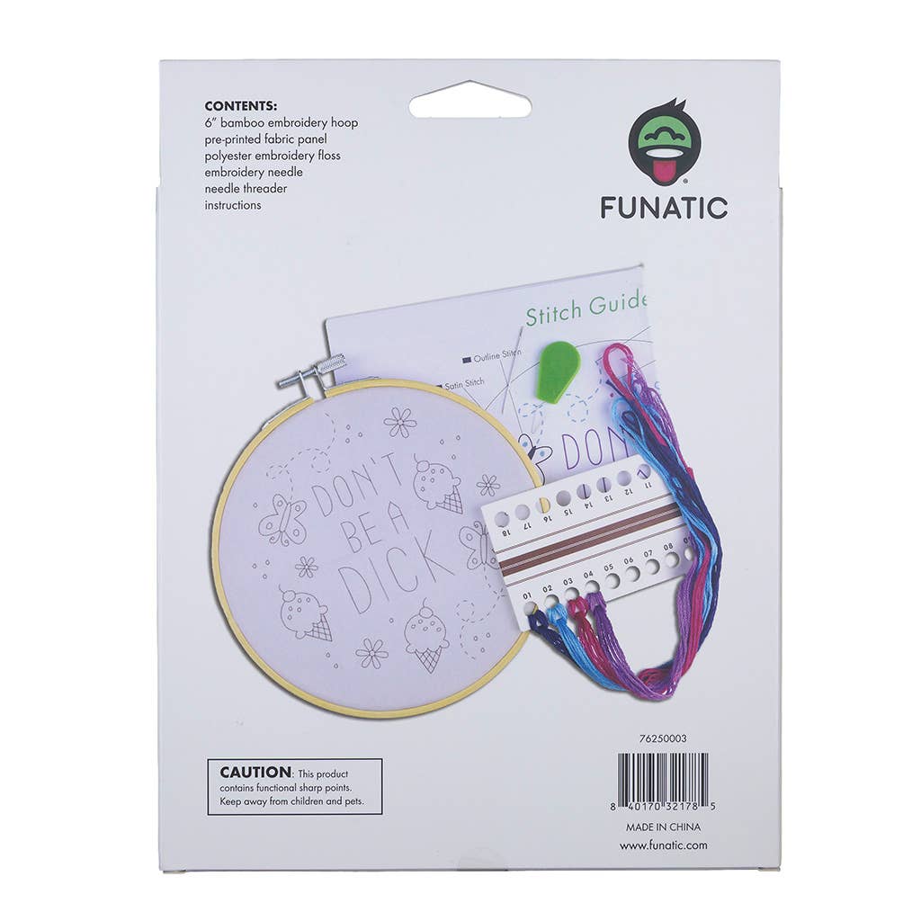 Don't Be A Dick Embroidery Kit | Funatic