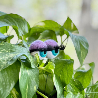 Felt Planter Eyeballs with Eyelashes 