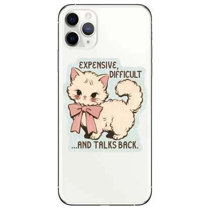 Expensive Difficult Kitty Cat High Quality Vinyl Sticker