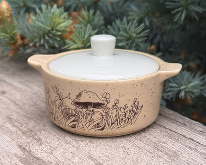 Pyrex-Inspired Forest Fancies Casserole Ceramic Trinket Box