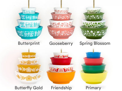 Mini Pyrex-Inspired Bowl Ornament | Retro Christmas Decor