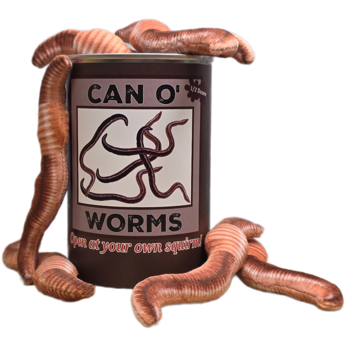 Can O' Worms - EcoFriendly Plush Gift for Fishermen w/Jokes