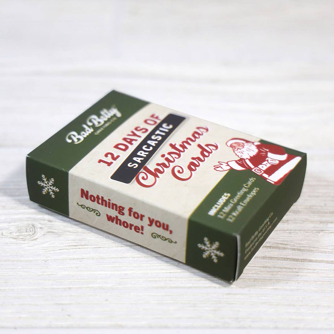 Mini 12 Days of Sarcastic Christmas Card Gift Set