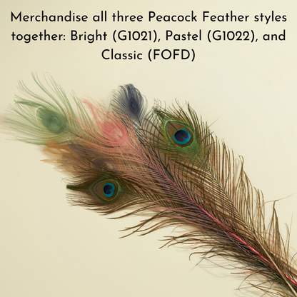 Pastel Peacock Feathers