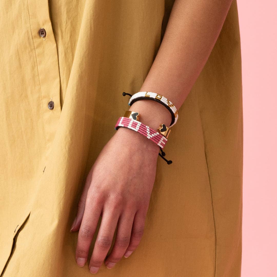 LOVE Bracelet - Summer Pink/White