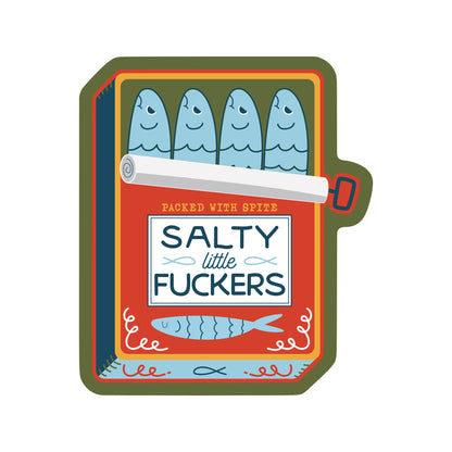 Salty Sardines Fish Funny Swear High Quality Vinyl Sticker