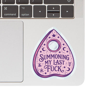 Summoning My Last Fuck Funny Cute High Quality Vinyl Sticker