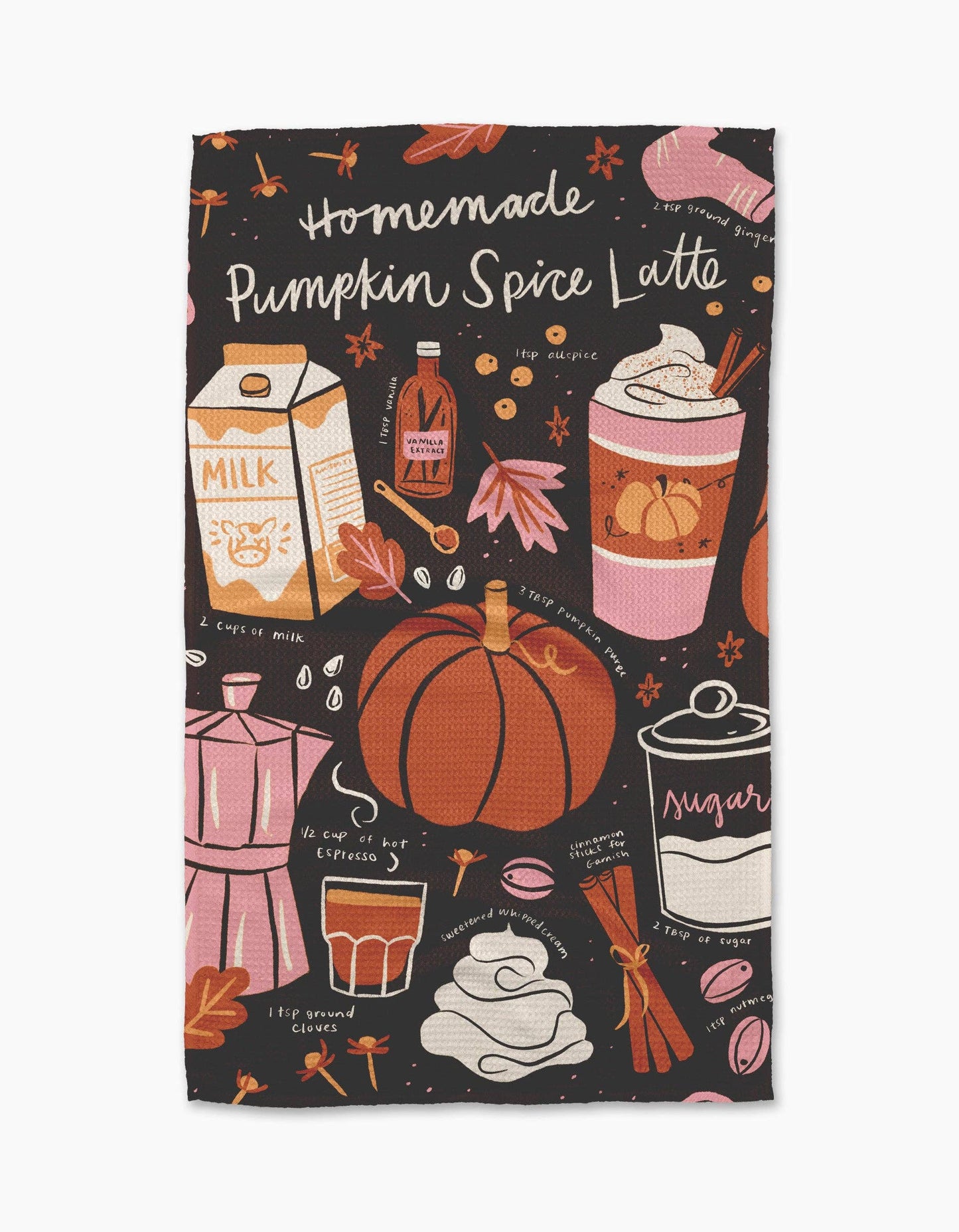 Pumpkin Spice Latte Tea Towel