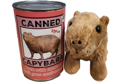 Steve the Canned Capybara | Stuffed Animal Plush w/Jokes