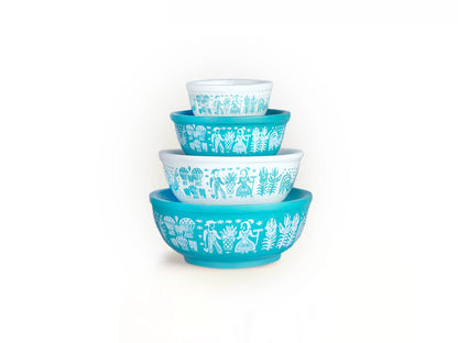 Mini Pyrex-Inspired Mixing Bowls – Retro Stackable Set
