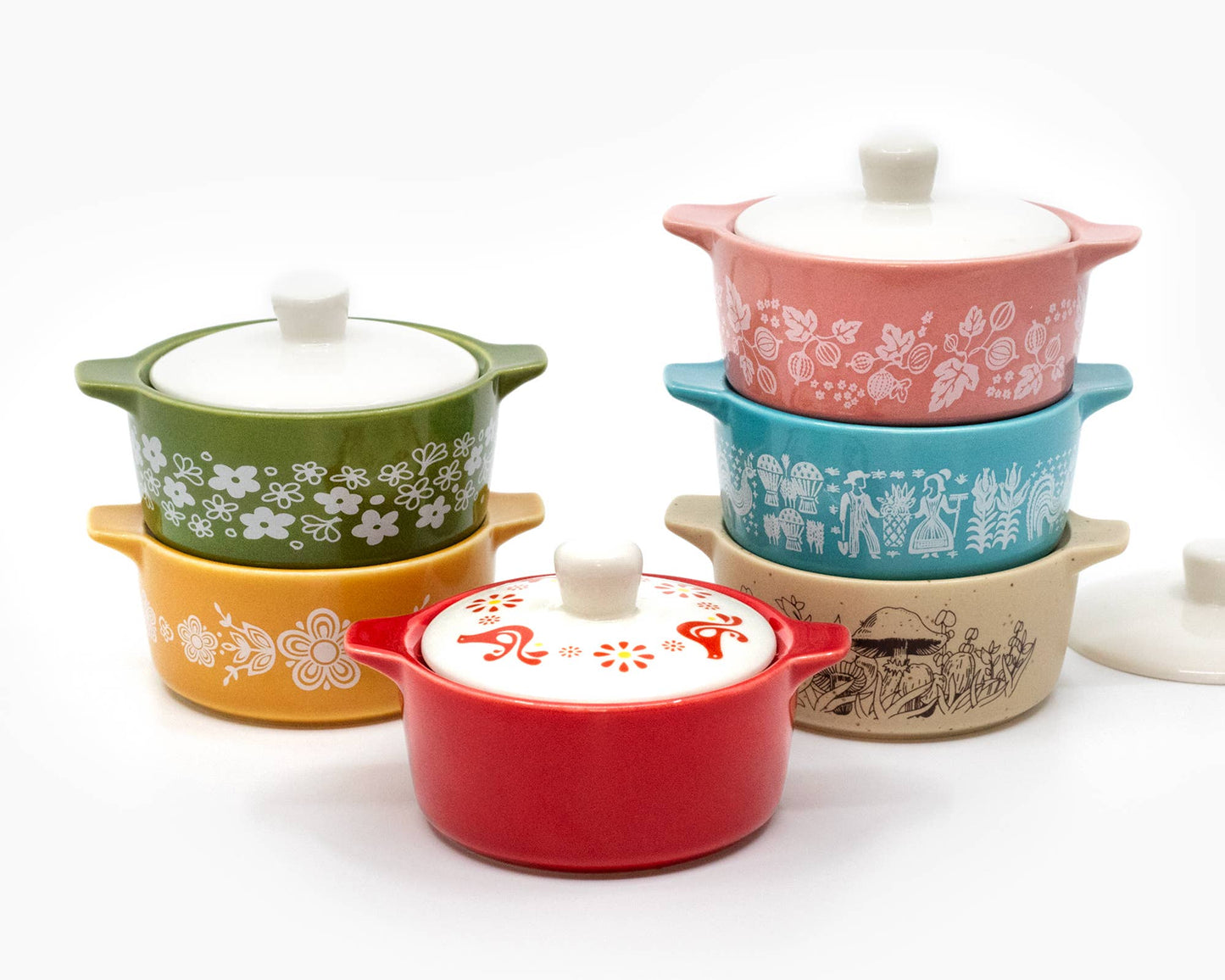 Pyrex-Inspired Friendship Casserole Ceramic Trinket Box