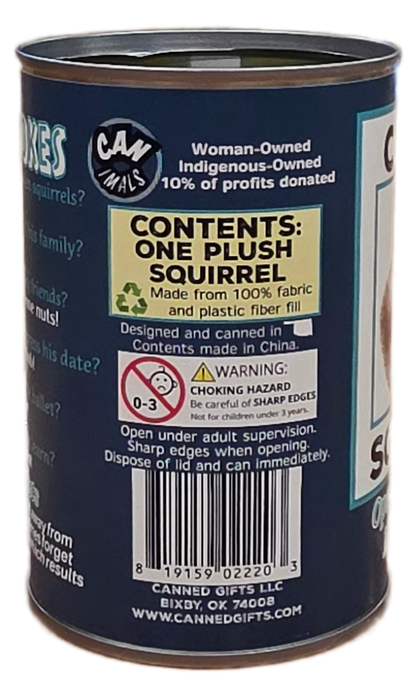 Canned Squirrel | Stuffed Animal Plush | Funny Jokes