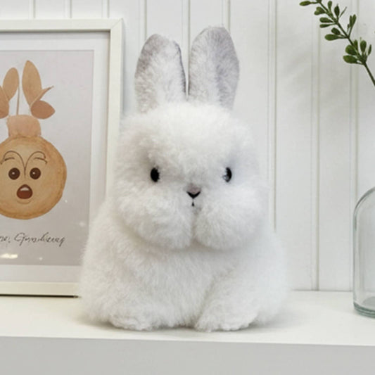NEW! Alpaca Stuffed Animal - Bunny - Micro 6" WHITE