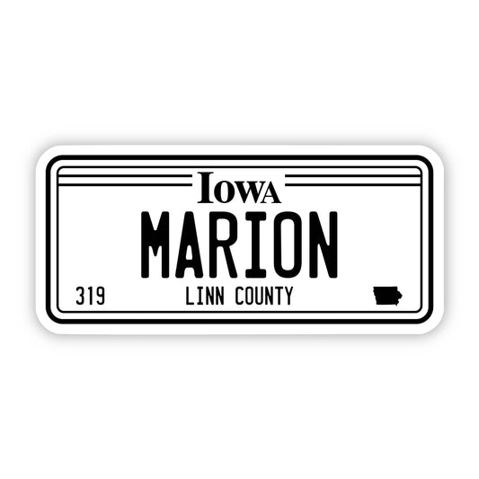 Marion, Iowa License Plate Sticker