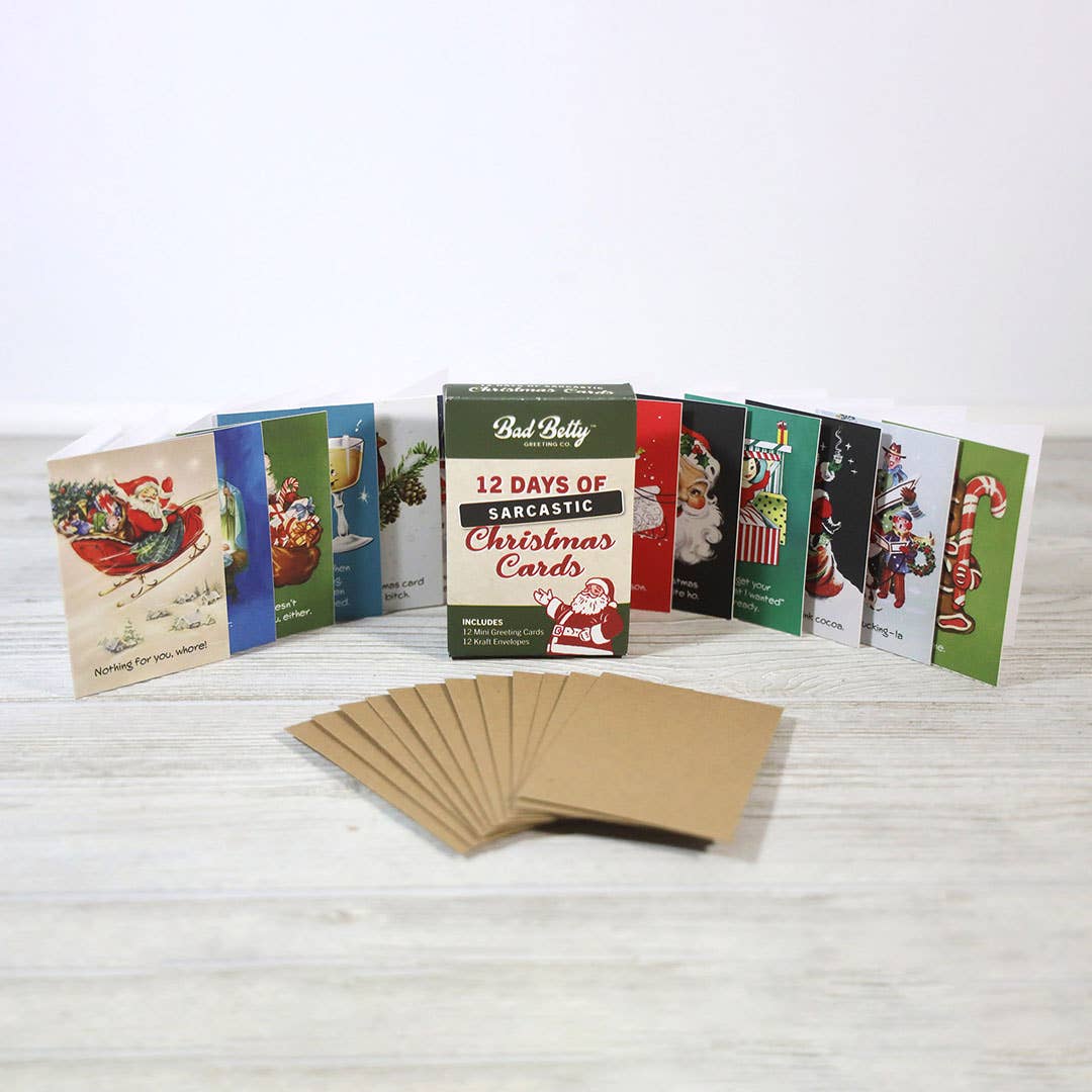Mini 12 Days of Sarcastic Christmas Card Gift Set